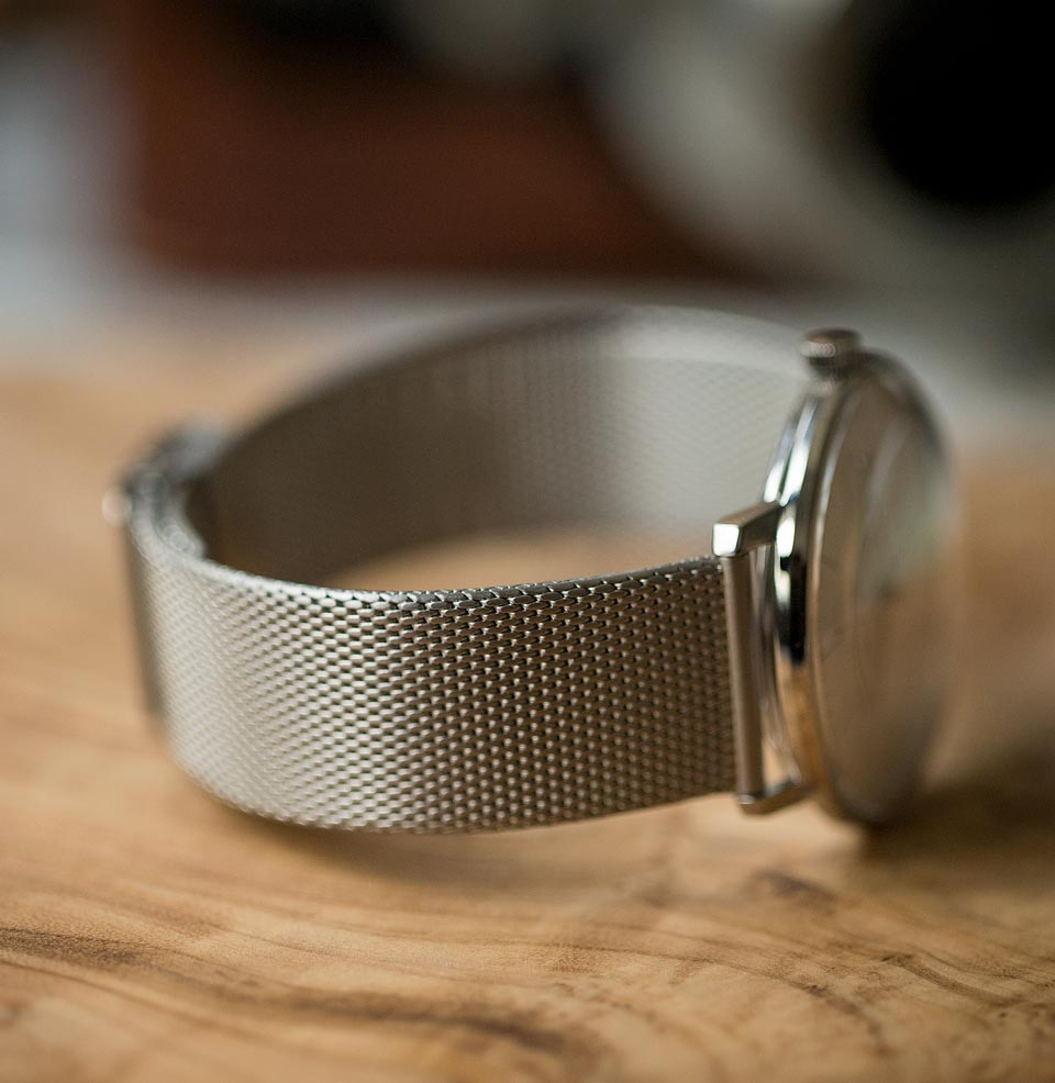 Max Bill Automatic 20mm Metal Mesh Bracelet