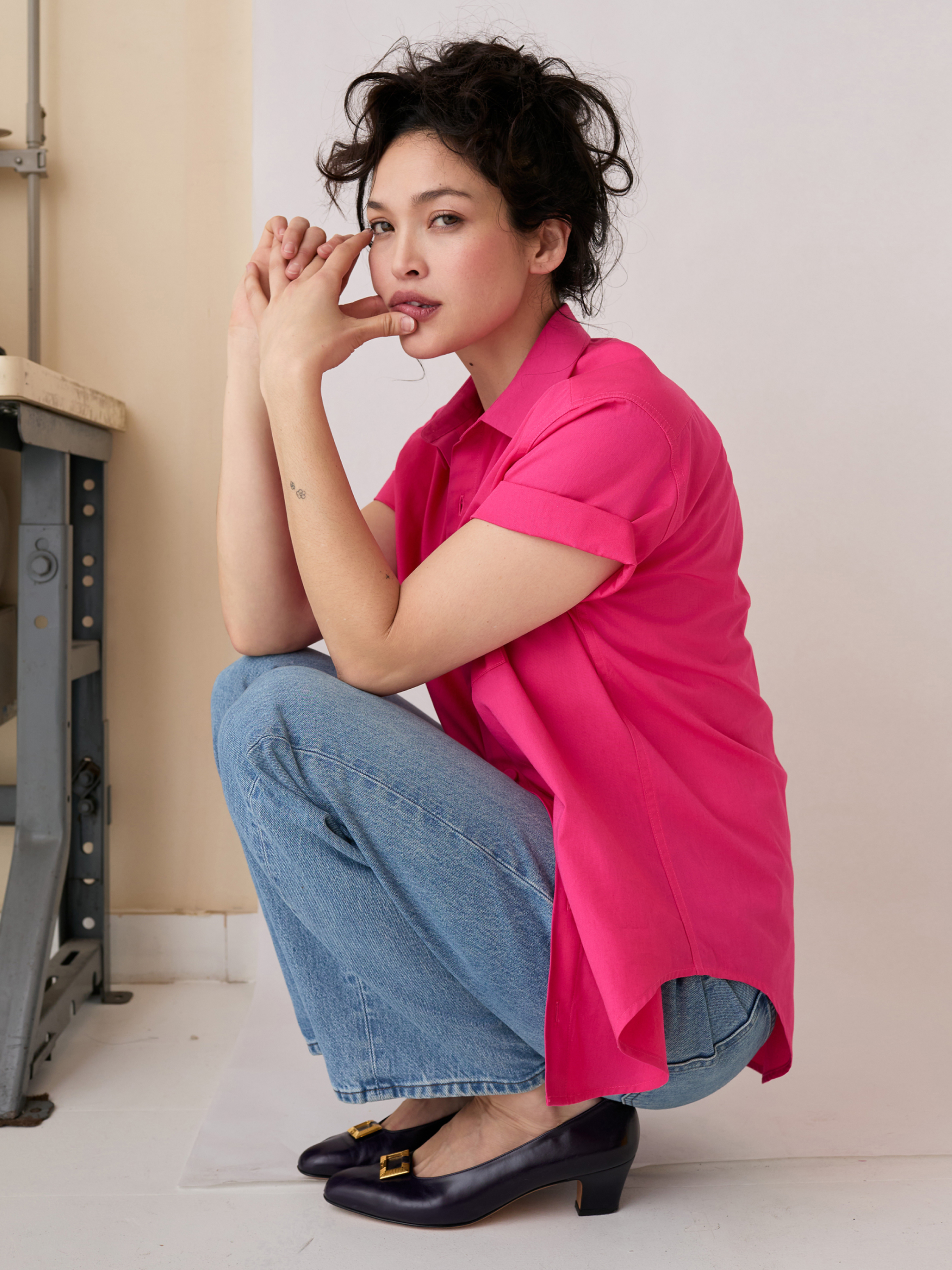 The Short Sleeve Oxford (Pickled Pink Cotton)
