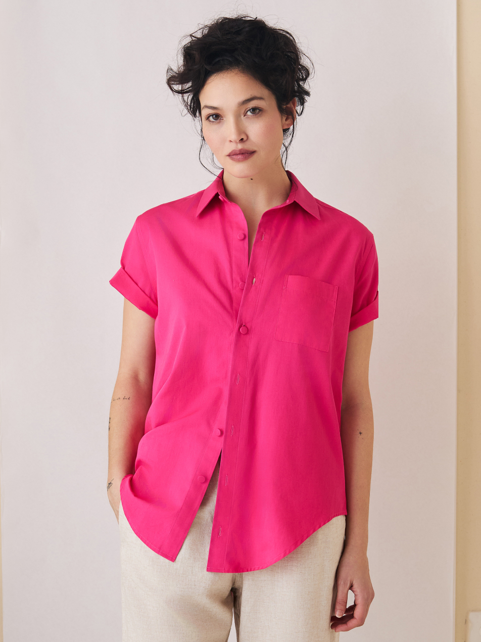 The Short Sleeve Oxford (Pickled Pink Cotton)
