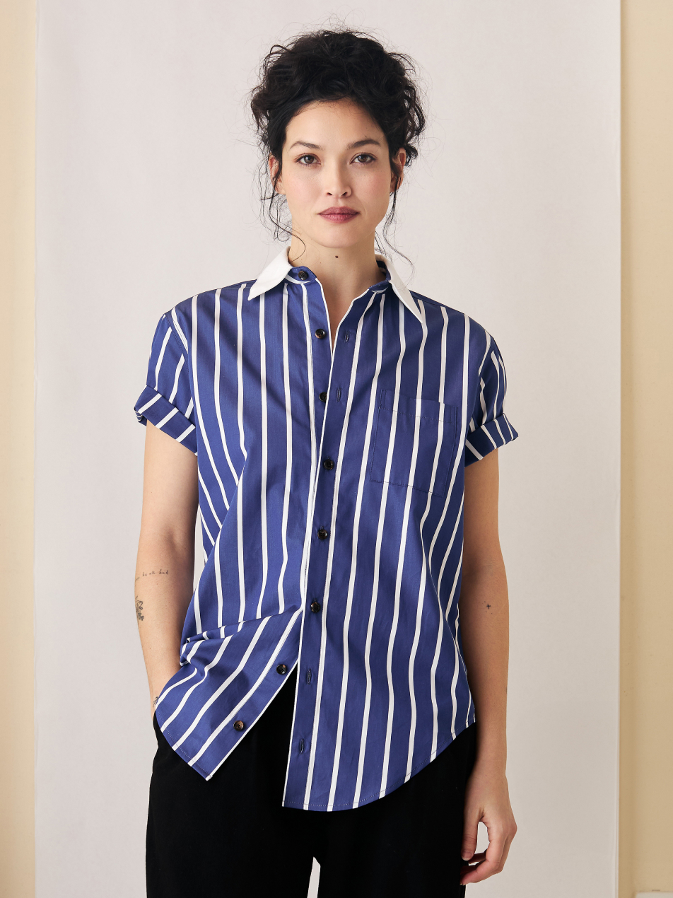 The Short Sleeve Oxford (Ticker Tape Cotton)