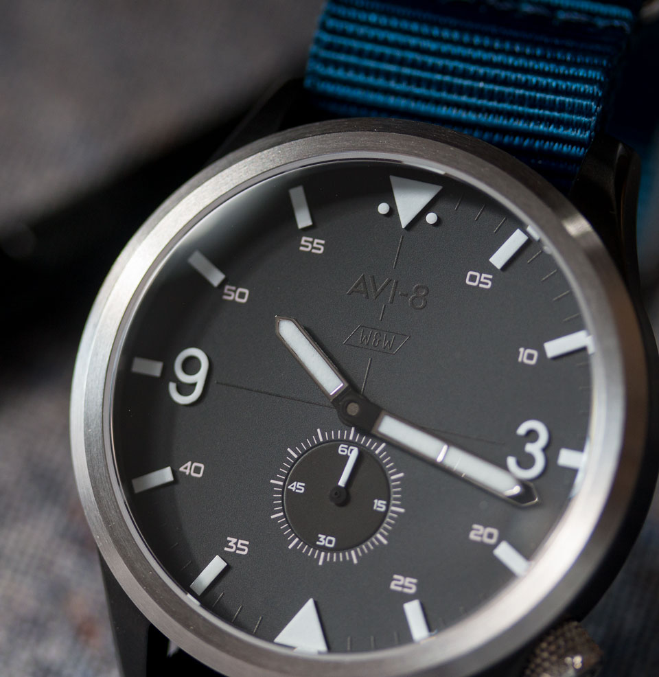 AVI-8 x Worn & Wound Collaboration Applied markers and small-seconds