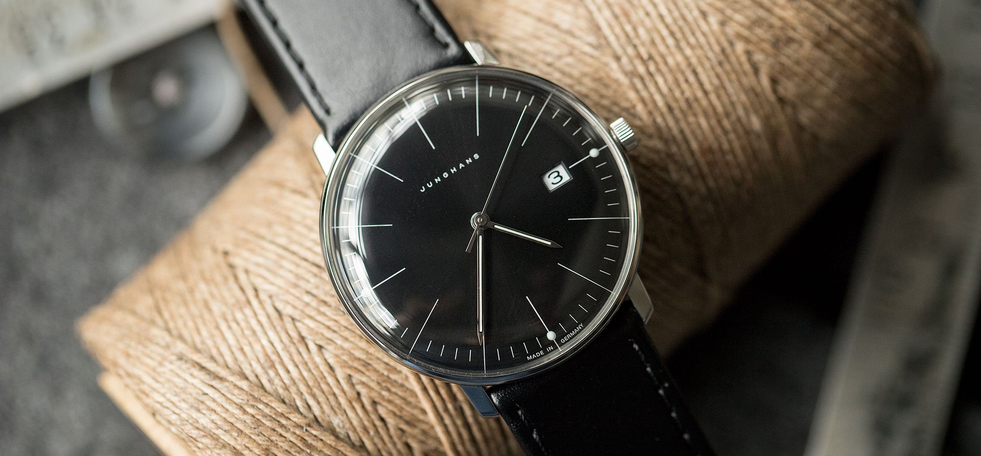 Junghans max bill quartz clearance black