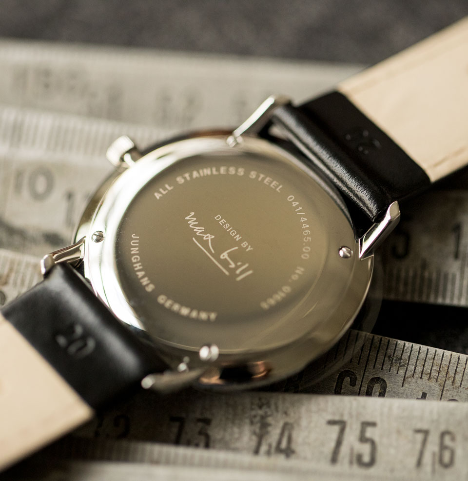 Max Bill Quarz Etched Case-back