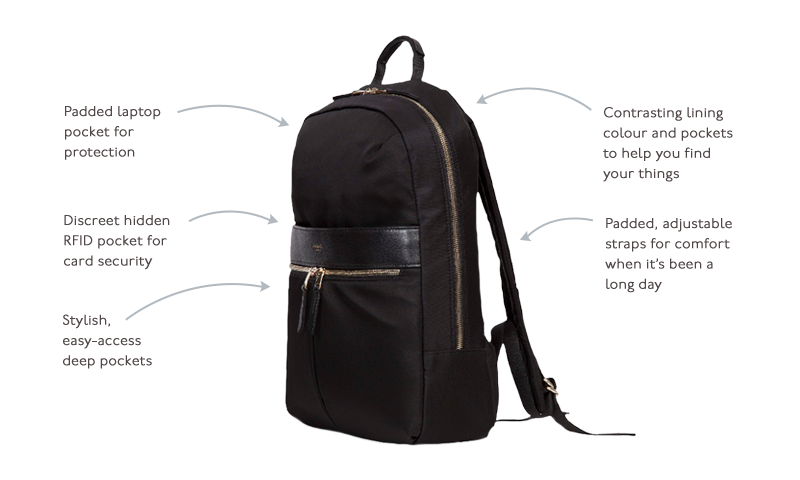 Knomo Luggage Beauchamp Business Backpack Black One Size 119-401-BLK