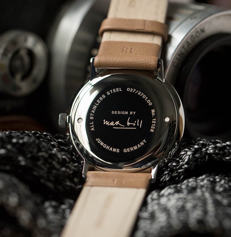 Max Bill Hand-winding Etched Case-back