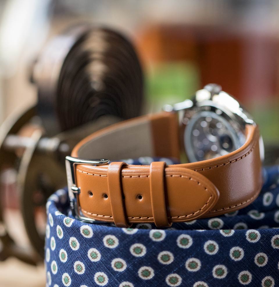 Meister Hand-Winding Tan Equine Leather Strap