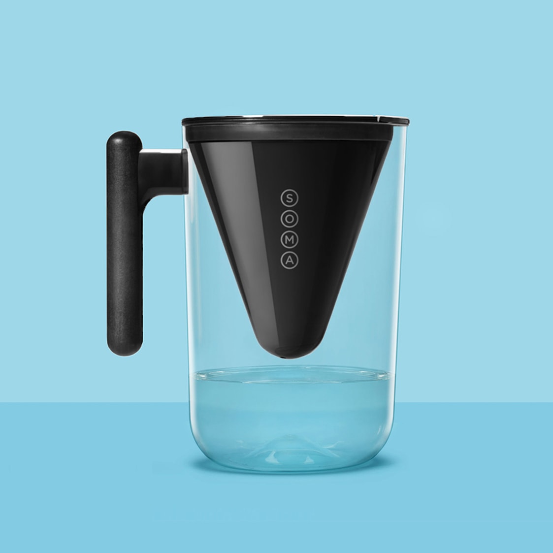 10-Cup Black Pitcher