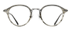 Matsuda M2029 a round combination optical with light brown acetate front and gold rim way and metal temples