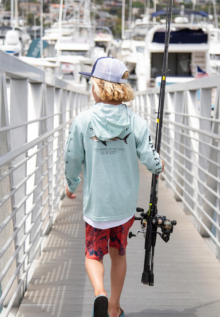Kids Fishing Hoodie Shirt Long Sleeve UV UPF SPF Sun Thailand