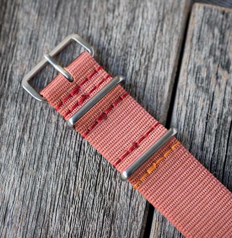 US-Made Mil-Strap Mai Tai with Red and Orange Stitching