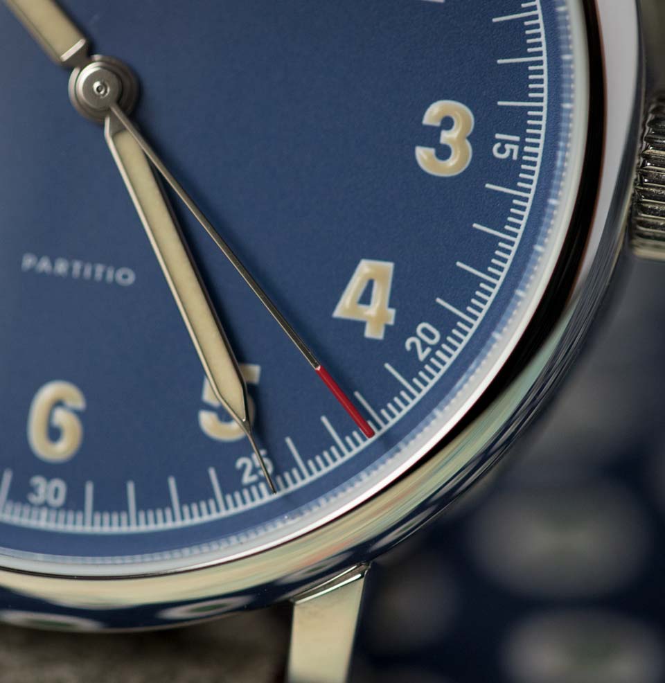 Partitio Blau LE Red tipped seconds hand