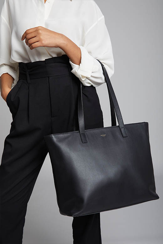 KNOMO Maddox Leather Laptop Tote Bag - 15" Feature Rectangle Image 1 | knomo.com