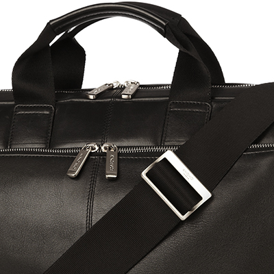 KNOMO Newbury Leather Laptop Briefcase - 15" Feature Square Image 2 | knomo.com