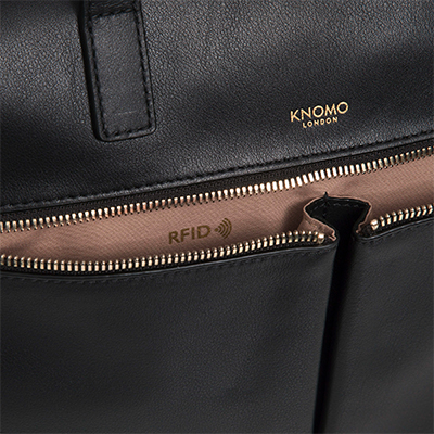 KNOMO Audley Leather Laptop Handbag - 14" Feature Square Image 2 | knomo.com
