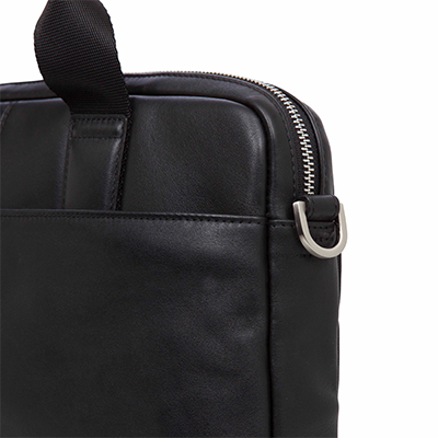 KNOMO Stanford Leather Laptop Briefcase - 13" Feature Square Image 1 | knomo.com