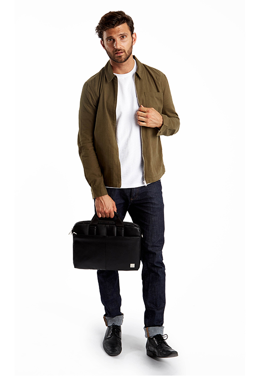 KNOMO Stanford Leather Laptop Briefcase - 13" Feature Rectangle Image 1 | knomo.com