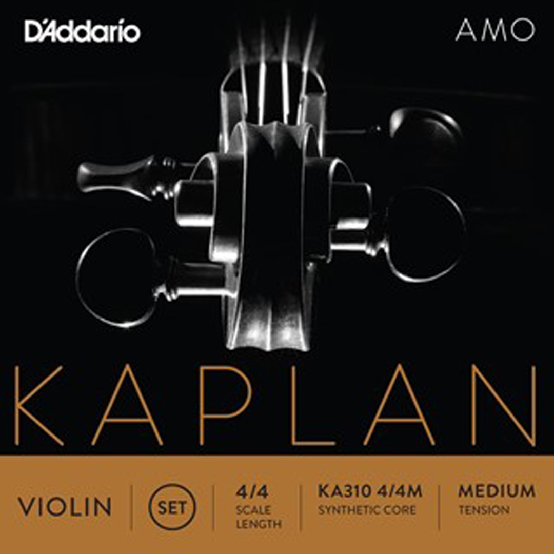 D'Addario Kaplan Amo Medium Tension Violin String Set in action