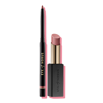 Eye of Horus Matte Rose Lipstick & Deep Nude Lip Liner Duo - Beauty and the Boutique