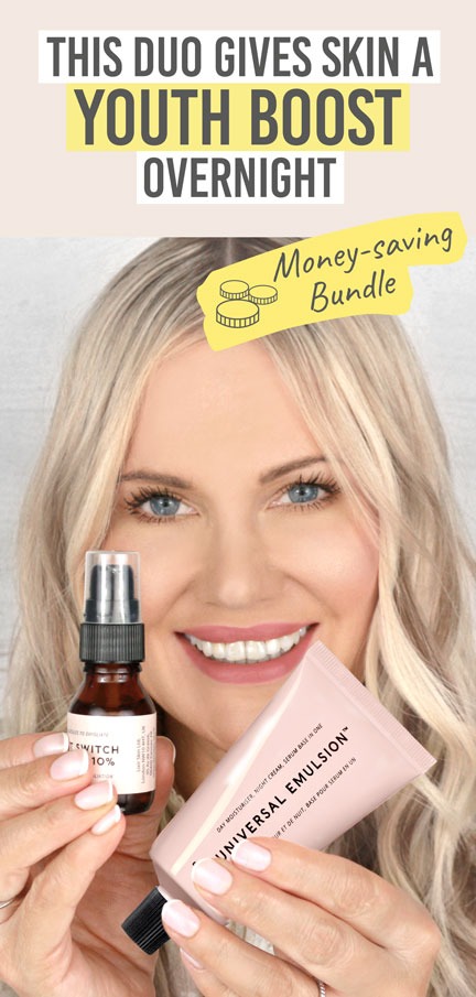 Lixirskin Universal Emulsion & Night Switch PHA/AHA 10% Duo - Beauty and the Boutique - This duo gives skin a youth boost overnight