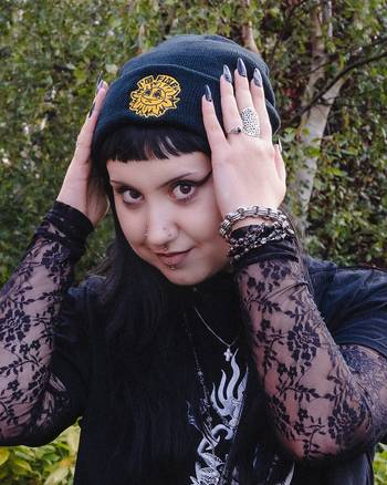 Gothic tattoo girl wearing {{product title}}
