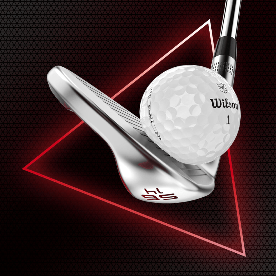 Wilson Triad golf ball providing spin and control with scoring clubs