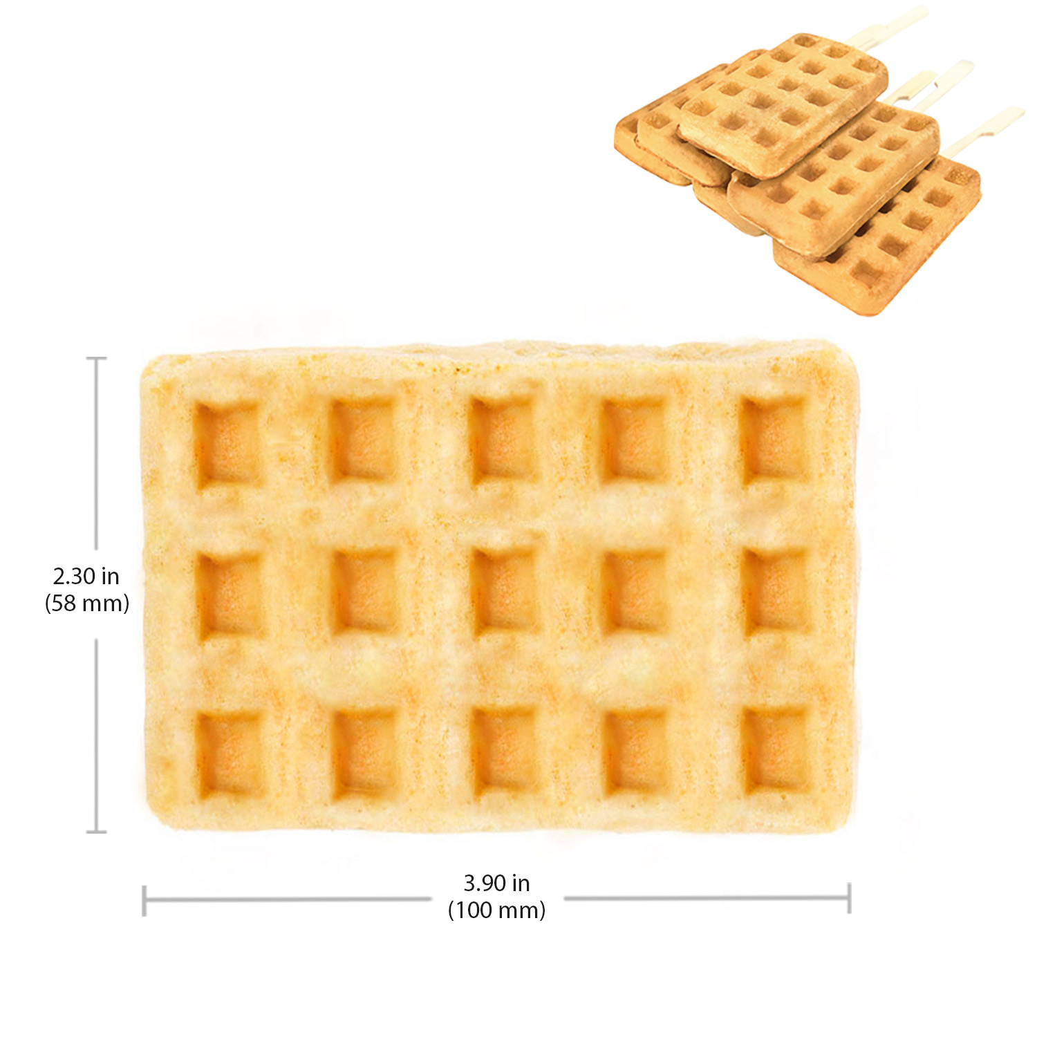 ALDKitchen Rectangular Waffle Iron Press Type 6 Belgium Waffles