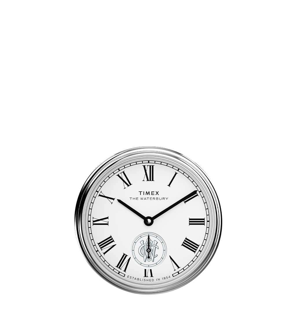 WATERBURY METROPOLITAN SUB SECOND SST SILVER DIAL BLACK STRAP