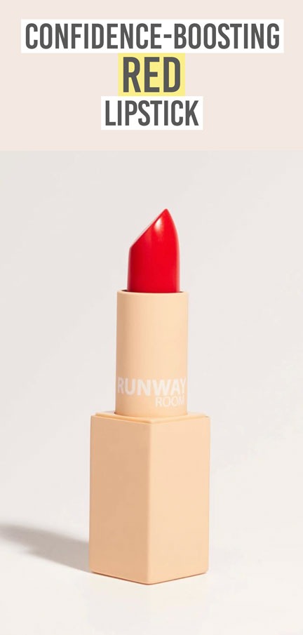 Runway Room Lipstick in Supermodel - Beauty and the Boutique - Confidence-boosting red lipstick!