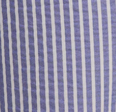 Blue and white striped wide leg trousers