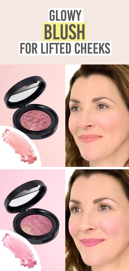 Laura Geller Baked Blush n Brighten in Tropic Hues and Sunlit Rose - Beauty and the Boutique - Glowy blush for lifted cheeks
