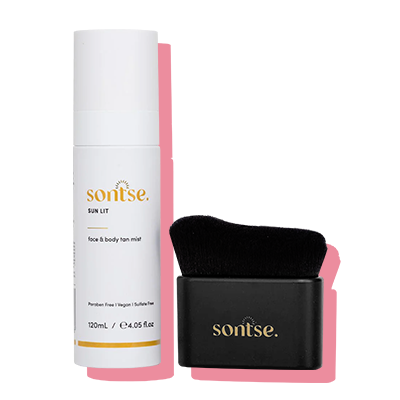 Sontse Sun Lit Face & Body Tan Mist & Blending Brush Duo - Beauty and the Boutique 