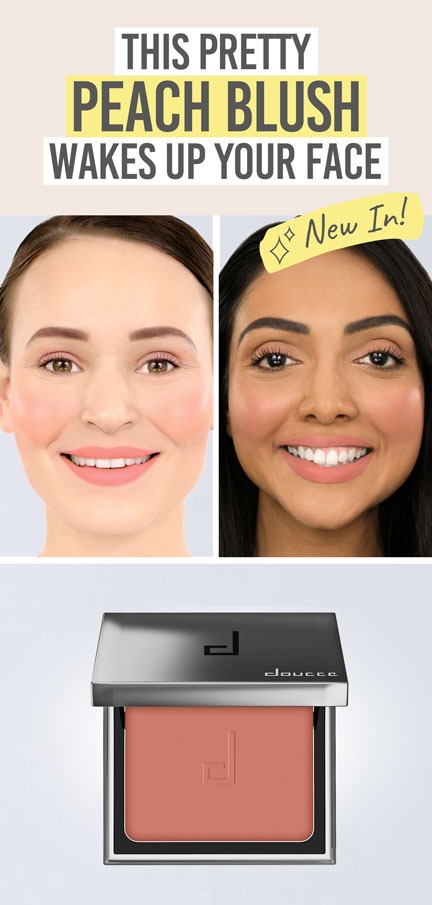 Doucce Cheek Blush in shade 'Feeling You' - Beauty and the Boutique - This pretty peachy blush wakes up your face