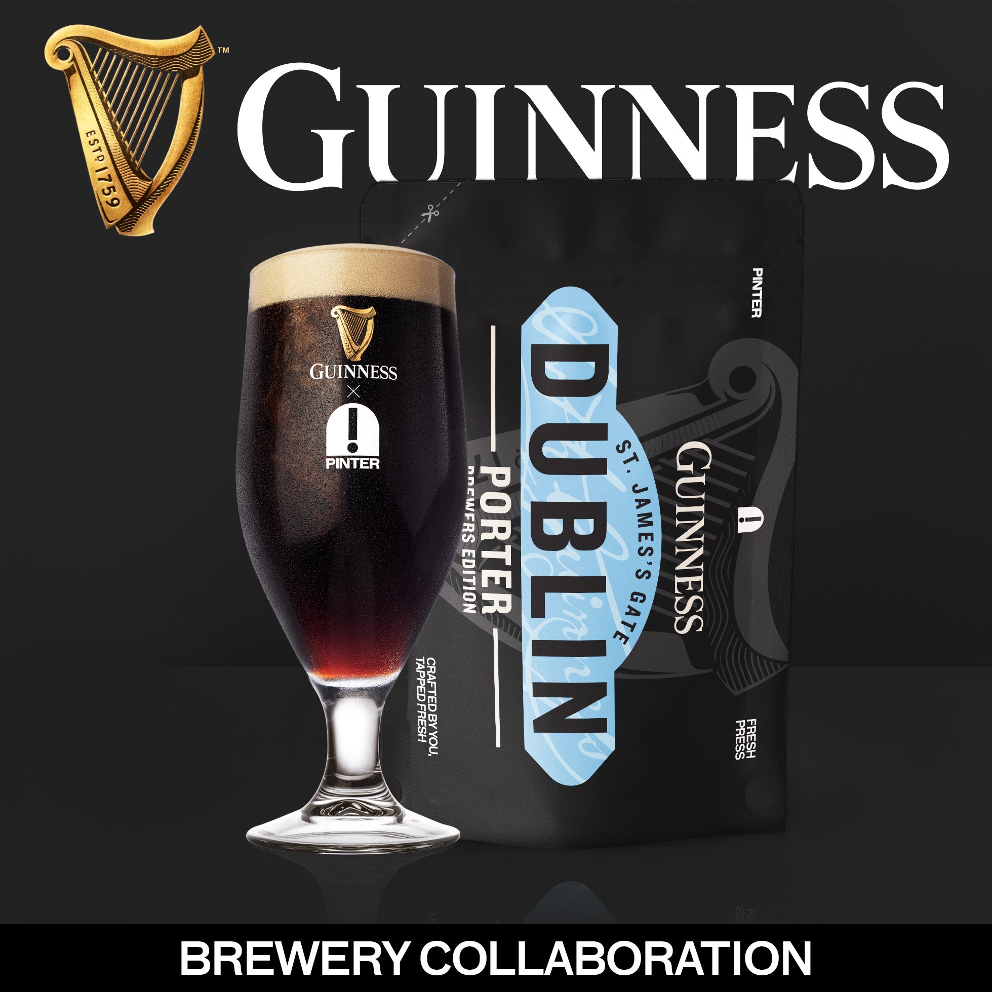 Glass + Guinness 'Dublin Porter, Brewers Edition'