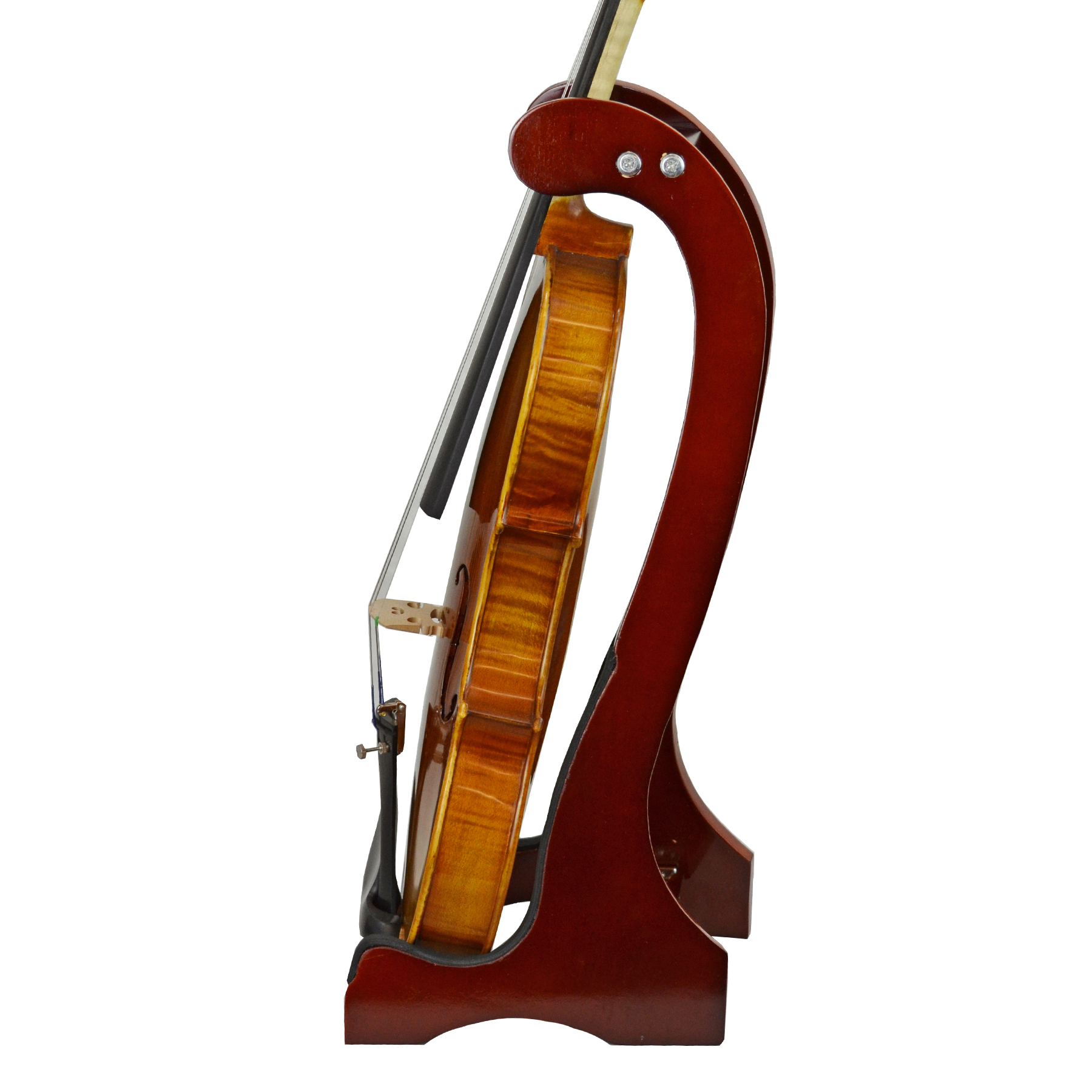 Wooden Violin Stand in action