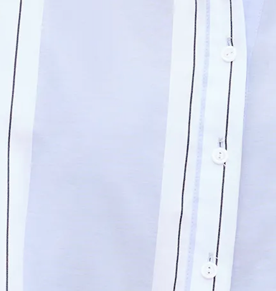 Blue bold stripe shirt