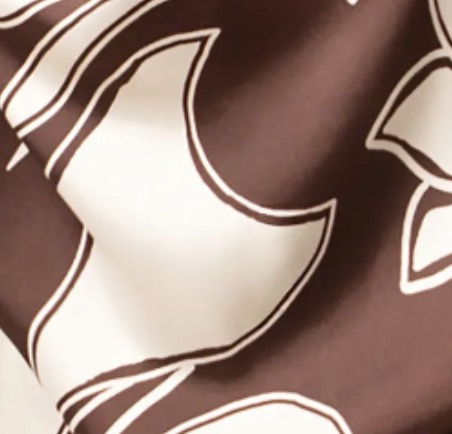 Brown swirl print drape top