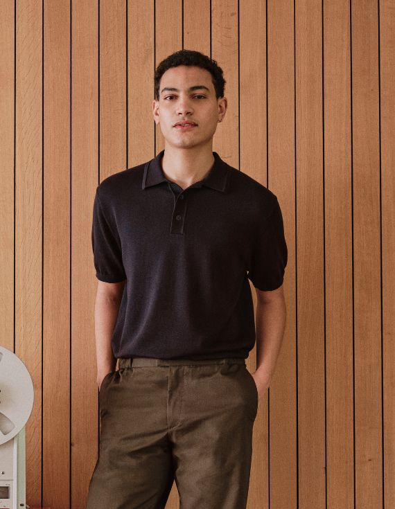 The 24 Classic Polo || Beige | Cotton Silk – LESTRANGE