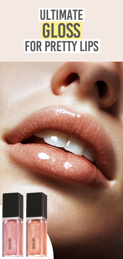 Nude Envie Lip Gloss in Affection & Whisper - Beauty and the Boutique - Ultimate gloss for pretty lips 