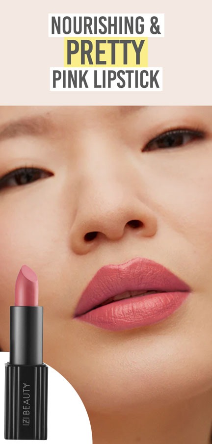 IZI Beauty Empowered Lipstick in Fearless - Beauty and the Boutique - Nourishing & pretty pink lipstick
