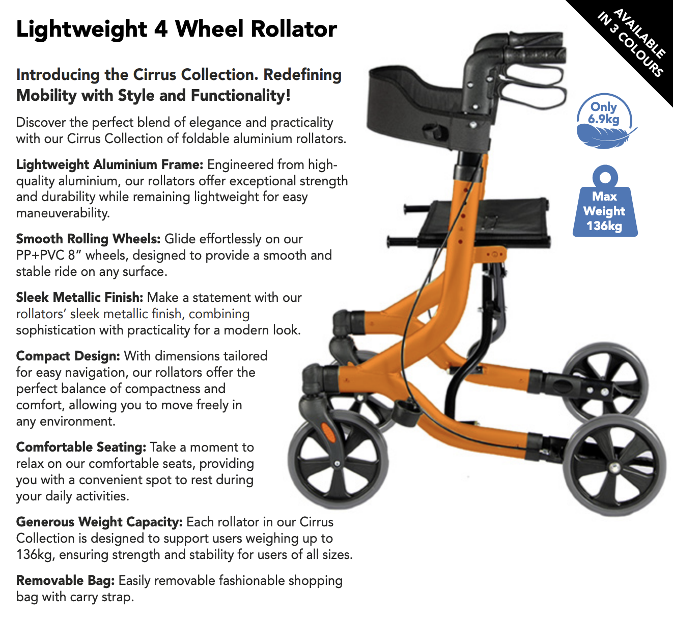 Cirrus Lightweight Rollator