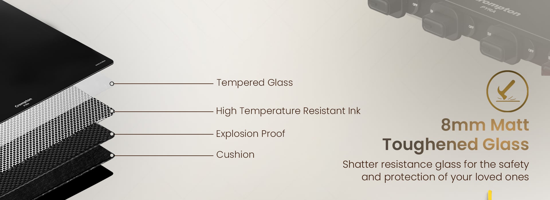 8mm Matt Toughened Glass