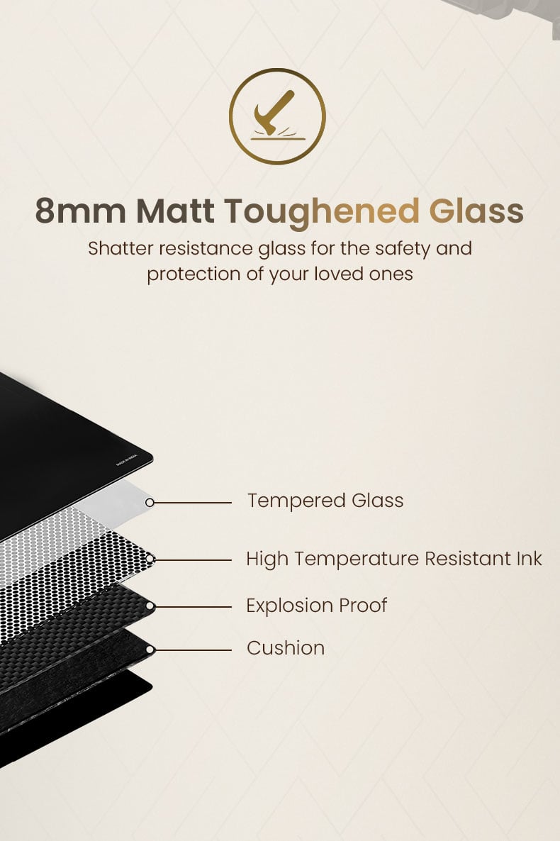8mm Matt Toughened Glass