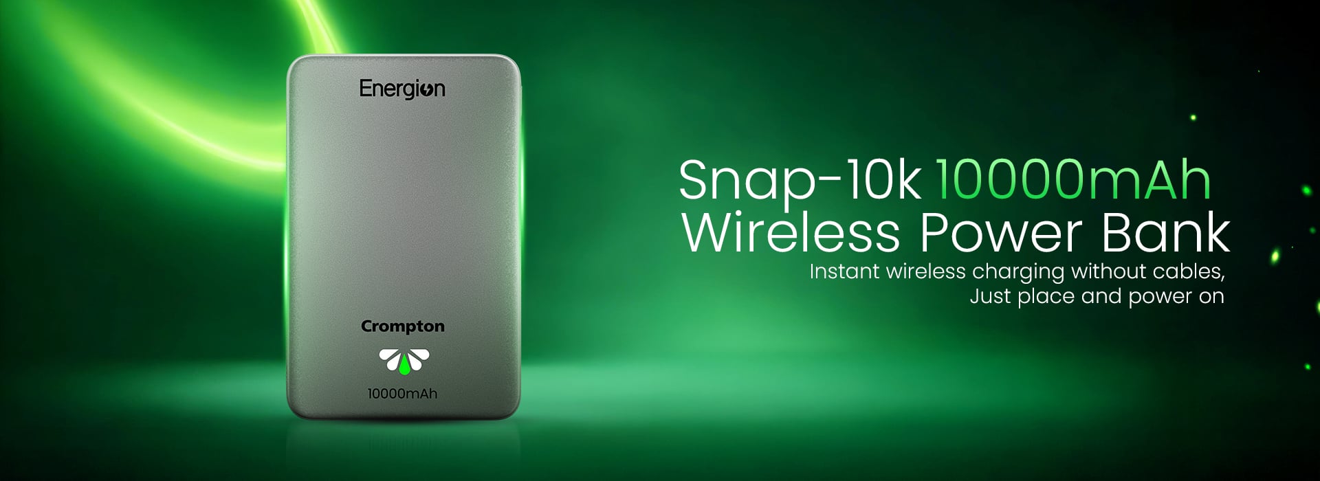 Snap-10K, 10,000 mAh Wireless Power Bank