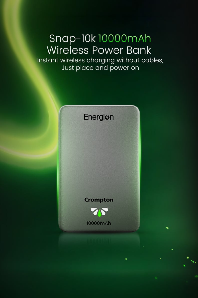 Snap-10K, 10,000 mAh Wireless Power Bank