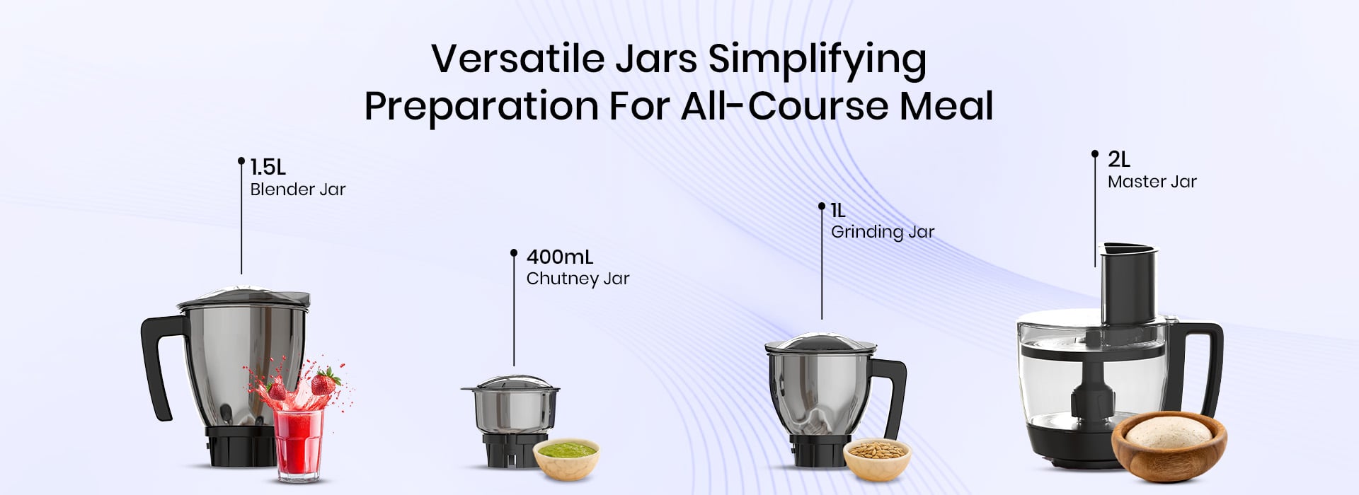 Versatile Jars Simplifying Preparation For All-Course Meal