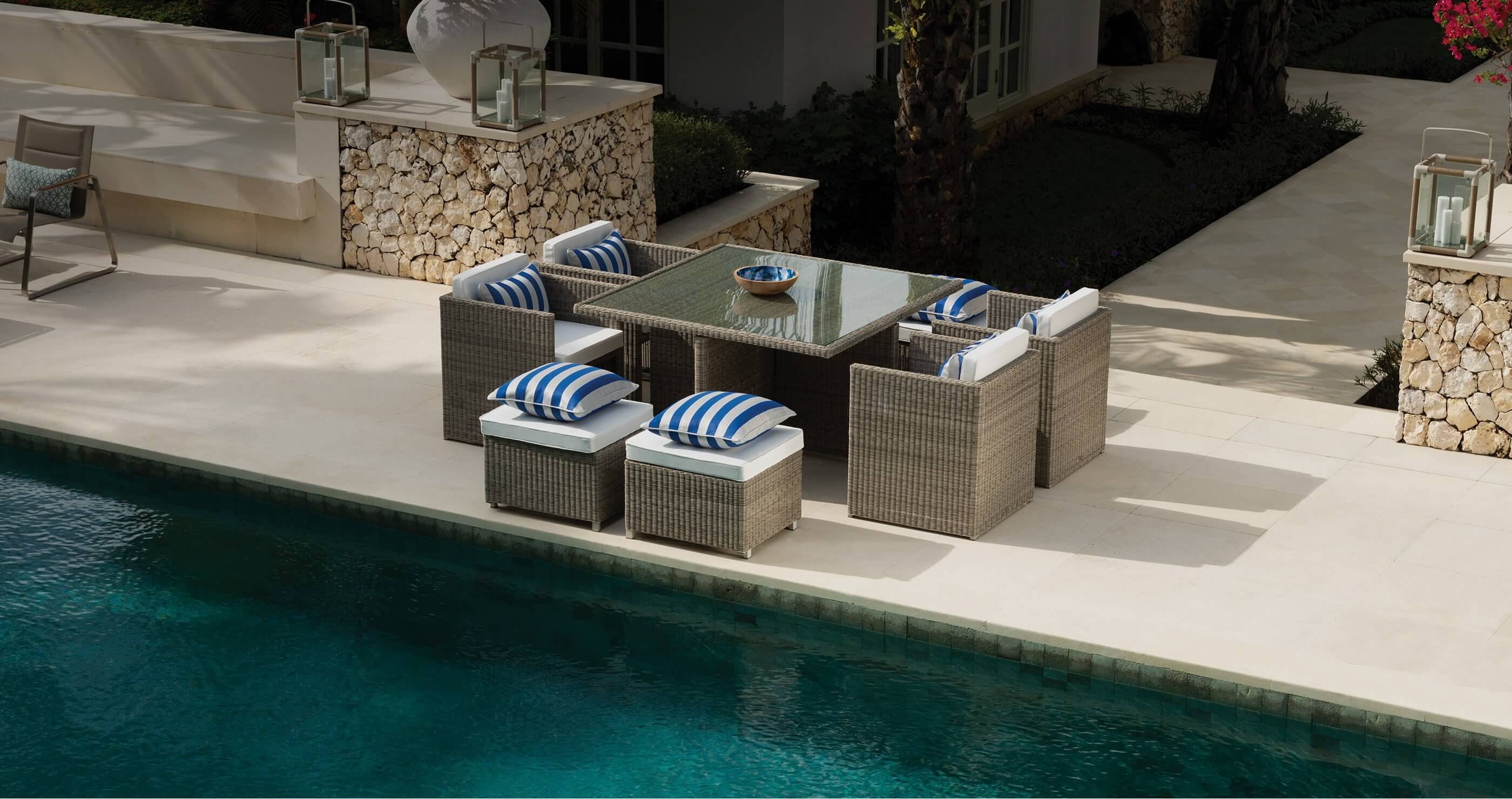 Indian Ocean furniture: luxury outdoor table and chair set