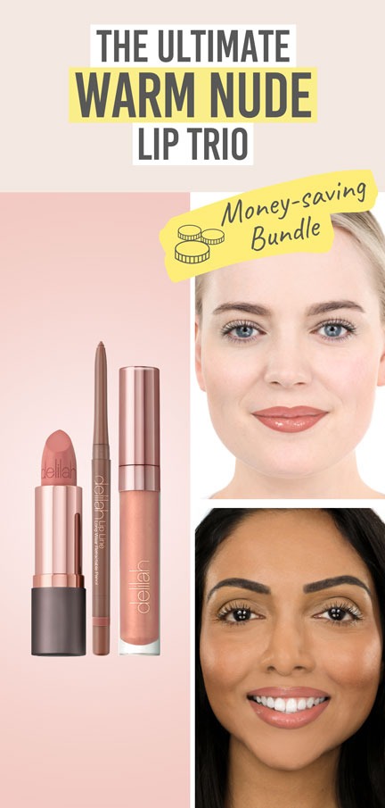 Delilah Warm Nude Lip Wardrobe Collection - Beauty and the Boutique - The ultimate warm nude lip trio