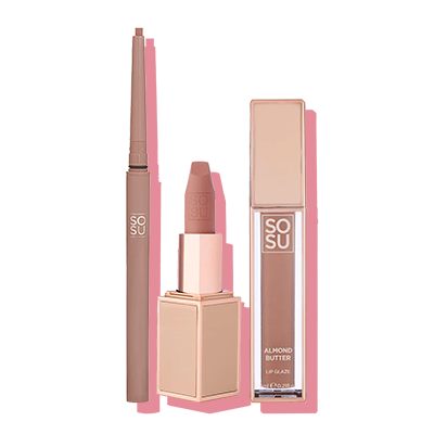 SOSU Natural Nude Lip Trio - Beauty and the Boutique