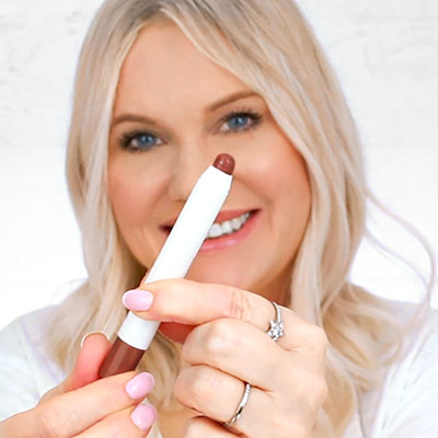 Ruby Hammer Lip Serum Balm in 'Deep Nude' how to - Step 1