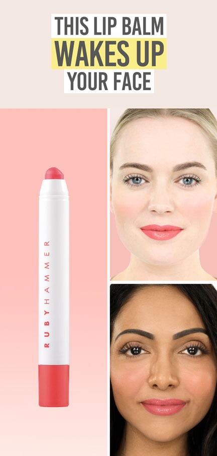 Ruby Hammer Coral Lip Serum Balm - Beauty and the Boutique - this lip balm wakes up your face